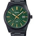 Casio Casio Collection MTP-VD03B-3AUDF (MTP-VD03B-3A)  MTP-VD03B-3A кварцевые мужские часы  зеленый циферблат, браслет сталь с ip покрытием — вид спереди
