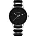 Rado Rado Centrix Diamonds R30026712  R30026712 кварцевые женские часы  черный циферблат, браслет сталь + высокотехнологичная керамика — вид спереди