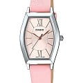 Casio Casio Collection LTP-E167L-4A  LTP-E167L-4A кварцевые женские часы  розовый циферблат, браслет кожаный — вид спереди