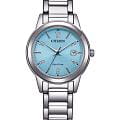 Citizen Citizen Eco-Drive FE1241-71L  FE1241-71L кварцевые женские часы  голубой циферблат, браслет нержавеющая сталь — вид спереди