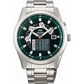 Orient Orient FX01002F (FFX01002F)  FFX01002F механические мужские часы  зеленый циферблат, браслет  — вид спереди