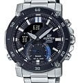 Casio Casio Edifice ECB-20DB-1A ECB ECB-20DB-1A кварцевые мужские часы  черный циферблат, браслет нержавеющая сталь — вид спереди