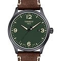Tissot Tissot Gent XL T116.410.36.097.00 Gent XL T1164103609700 кварцевые мужские часы зеленый циферблат, браслет кожаный — вид спереди