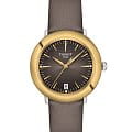Tissot Tissot T-Gold Glendora 18K Gold T929.210.46.066.00  T9292104606600 кварцевые женские часы  коричневый циферблат, браслет кожаный — вид спереди