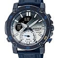 Casio Casio Edifice ECB-20AT-2A ECB ECB-20AT-2A кварцевые мужские часы  серый циферблат, браслет кожаный — вид спереди