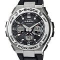 Casio Casio G-Shock GST-S110-1ADR (GST-S110-1A) GST G-Steel GST-S110-1A электронные мужские часы  черный циферблат, браслет пластик — вид спереди