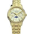 Adriatica Adriatica Moonphase A3601.1117QFZ  A3601.1117QFZ кварцевые женские часы  золотой циферблат, браслет нержавеющая сталь с pvd-покрытием — вид спереди