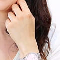 Daniel Wellington Daniel Wellington Iconic Link DW00100536 кварцевые женские часы часы, крупный план розовый циферблат