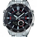 Casio Casio Edifice EFV-C100D-1AVDF (EFV-C100D-1A) EFV EFV-C100D-1A кварцевые мужские часы  черный циферблат, браслет нержавеющая сталь — вид спереди