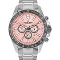 Jacques Lemans Jacques Lemans Liverpool 1-2140L  1-2140L кварцевые мужские часы  розовый циферблат, браслет нержавеющая сталь — вид спереди