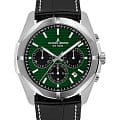 Jacques Lemans Jacques Lemans 1-2180F  1-2180F кварцевые мужские часы  зеленый циферблат, браслет кожаный — вид спереди