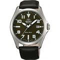 Orient Orient ER2D009F (FER2D009F)  FER2D009F механические мужские часы  зеленый циферблат, браслет кожа + текстиль — вид спереди