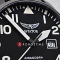 Оригинальные часы Aviator Aviator Airacobra V.1.22.5.148.4 кварцевые калибр механизма ronda 519 общий вид