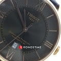 Tissot Tissot Chemin des Tourelles Powermatic 80 T099.407.36.448.00 механические мужские часы часы, крупный план коричневый циферблат