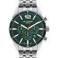 Lee Cooper Lee Cooper LC07641.370  LC07641.370 кварцевые мужские часы  зеленый циферблат, браслет нержавеющая сталь — вид спереди