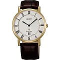 Orient Orient GW0100FW (FGW0100FW)  FGW0100FW  мужские часы  белый циферблат, браслет кожа + текстиль — вид спереди