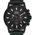 Slazenger Slazenger SL.09.2105.2.02  SL.09.2105.2.02 кварцевые мужские часы  черный циферблат, браслет кожа + текстиль — вид спереди
