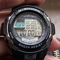 Casio G-7700-1E наручные мужские часы застежка крупным планом