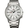 Orient Orient EM7K006W (FEM7K006W)  FEM7K006W механические мужские часы  белый циферблат, браслет нержавеющая сталь — вид спереди