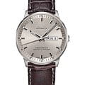 Mido Mido Commander Chronometer M021.431.16.071.00  M0214311607100 механические мужские часы  серебристый циферблат, браслет кожаный — вид спереди