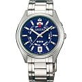 Orient Orient EM5J00LD (FEM5J00LD)  FEM5J00LD механические мужские часы  синий циферблат, браслет  — вид спереди