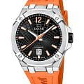 Jaguar Jaguar Diplomatic J1030/1  J1030/1 механические мужские часы  черный циферблат, браслет каучук — вид спереди
