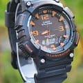 Casio Casio AQ-S810W-8A  японские мужские часы на браслете пластик боковой вид