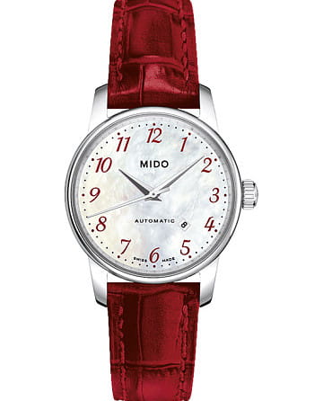 Mido Baroncelli Sz Lr A steel Lea.r M7600.4.39.7