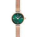 Daniel Wellington Daniel Wellington Petite Mini Emerald Melrose DW00100742  DW00100742 кварцевые женские часы  зеленый циферблат, браслет нержавеющая сталь с pvd-покрытием — вид спереди
