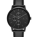 Armani Exchange Armani Exchange Cayde  AX2719  AX2719 кварцевые мужские часы  черный циферблат, браслет кожаный — вид спереди