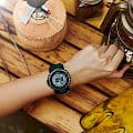 Casio PRW-35Y-3 наручные мужские часы застежка крупным планом