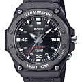 Casio Casio Collection MW-620H-1A   MW-620H-1A  кварцевые мужские часы  черный циферблат, браслет пластик — вид спереди