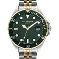 Lee Cooper Lee Cooper LC07594.270  LC07594.270 кварцевые мужские часы  зеленый циферблат, браслет нержавеющая сталь с ip-покрытием — вид спереди
