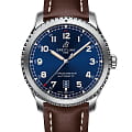 Breitling Breitling Aviator 8 Automatic 41 A17315101C1X3  A17315101C1X3 механические мужские часы  синий циферблат, браслет кожаный — вид спереди
