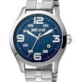 Just Cavalli Just Cavalli Gents JC1G108M0065  JC1G108M0065 кварцевые мужские часы  синий циферблат, браслет нержавеющая сталь — вид спереди
