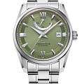 Orient Orient Star RE-AU0107E  RE-AU0107E механические мужские часы  зеленый циферблат, браслет нержавеющая сталь — вид спереди