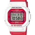 Casio Casio G-Shock DW-5600TB-4A DW-5600 DW-5600TB-4A электронные мужские часы  красный циферблат, браслет пластик — вид спереди
