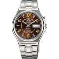 Orient Orient EM5M013T (FEM5M013T)  FEM5M013T механические мужские часы  коричневый циферблат, браслет  — вид спереди