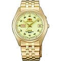 Orient Orient EM5J00JR (FEM5J00JR)  FEM5J00JR механические мужские часы  желтый циферблат, браслет  — вид спереди