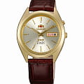 Orient Orient AB0000HC (FAB0000HC)  FAB0000HC механические мужские часы  серебристый циферблат, браслет кожаный — вид спереди