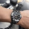 Mido Mido Ocean Star Diver 600 M026.608.37.051.00 механические мужские часы часы, крупный план черный циферблат