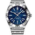 Breitling Breitling Chronomat Automatic GMT 40 A323986B1C1A1  A323986B1C1A1 механические мужские часы  синий циферблат, браслет нержавеющая сталь — вид спереди