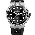 Maurice Lacroix Maurice Lacroix Aikon Venturer AI6058-SS001-330-1  AI6058-SS001-330-1 механические мужские часы  черный циферблат, браслет каучук — вид спереди