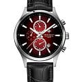 Greenwich Greenwich Navigator GW 053.11.35  GW 053.11.35 кварцевые мужские часы  красный циферблат, браслет кожаный — вид спереди
