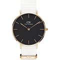 Daniel Wellington Daniel Wellington Petite Dover DW00100312  DW00100312 кварцевые женские часы  черный циферблат, браслет нейлон — вид спереди