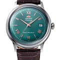 Orient Orient Bambino RA-AC0023E  RA-AC0023E механические мужские часы  зеленый циферблат, браслет кожаный — вид спереди