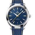 Omega Omega Seamaster Aqua Terra 220.12.41.21.03.009 Aqua Terra 22012412103009 механические мужские часы  синий циферблат, браслет каучук — вид спереди