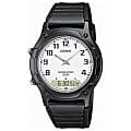 Casio Casio Collection AW-49H-7BVEG  AW-49H-7B кварцевые мужские часы  белый циферблат, браслет пластик — вид спереди