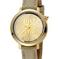 Just Cavalli Just Cavalli JC1L007L0025  JC1L007L0025 кварцевые женские часы  золотой циферблат, браслет кожаный — вид спереди
