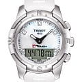 Tissot Tissot T-Touch II Titanium Lady T047.220.47.111.00 T Touch T0472204711100 кварцевые женские часы  перламутровый циферблат, браслет силикон — вид спереди
